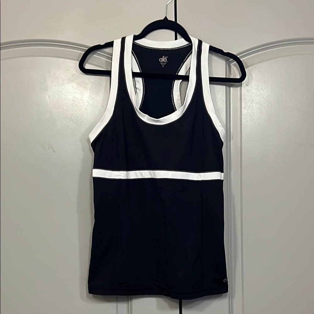 Alo Yoga Black and White Tank Top